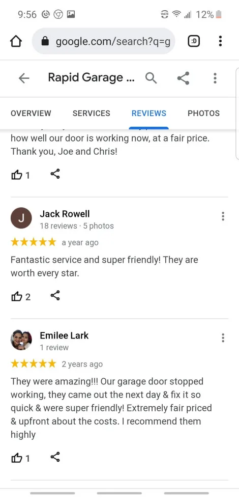 Customer Feedback by Rapid Garage Door Service - Photo 26