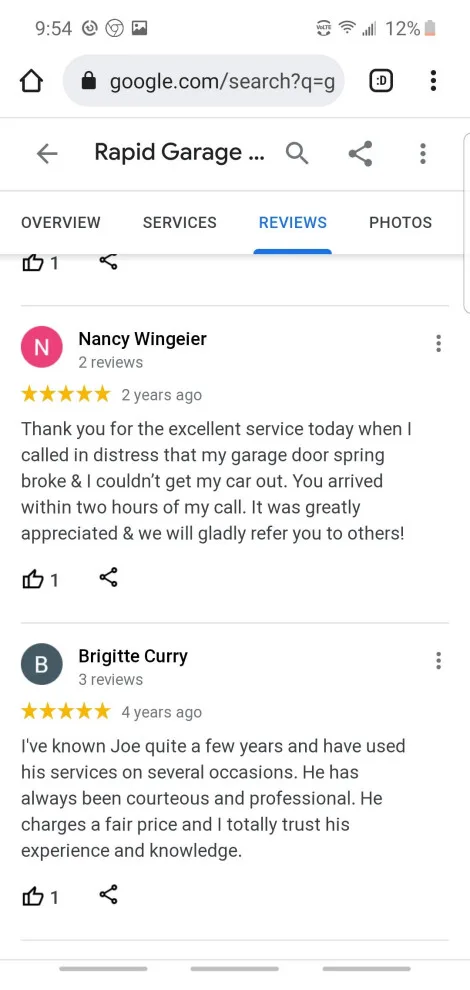 Customer Feedback by Rapid Garage Door Service - Photo 45