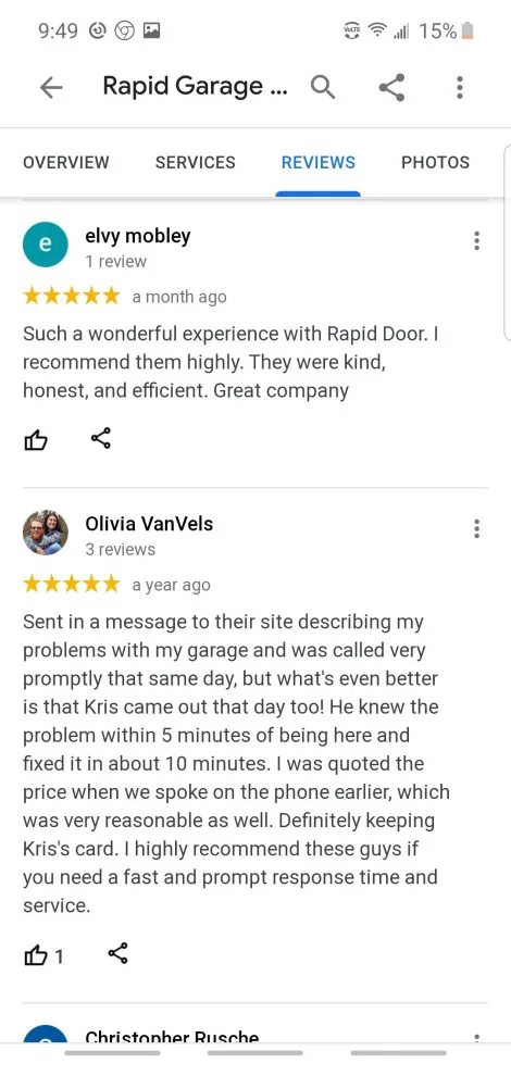 Customer Feedback by Rapid Garage Door Service - Photo 21