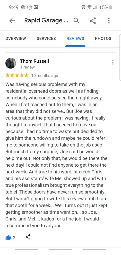 Customer Feedback by Rapid Garage Door Service - Photo 35
