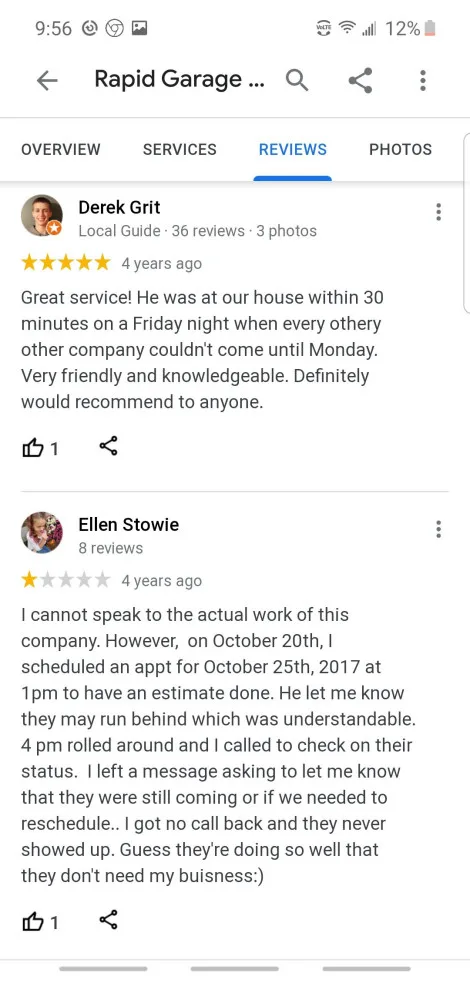 Customer Feedback by Rapid Garage Door Service - Photo 43