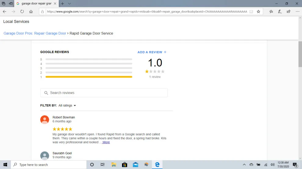 Customer Feedback by Rapid Garage Door Service - Photo 32