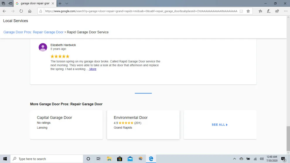 Customer Feedback by Rapid Garage Door Service - Photo 14