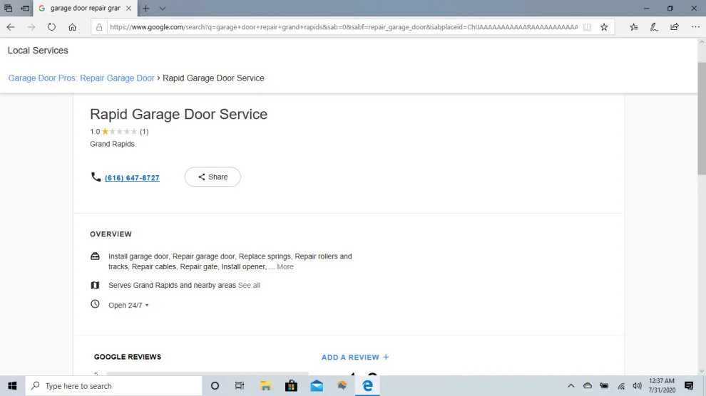 Customer Feedback by Rapid Garage Door Service - Photo 31