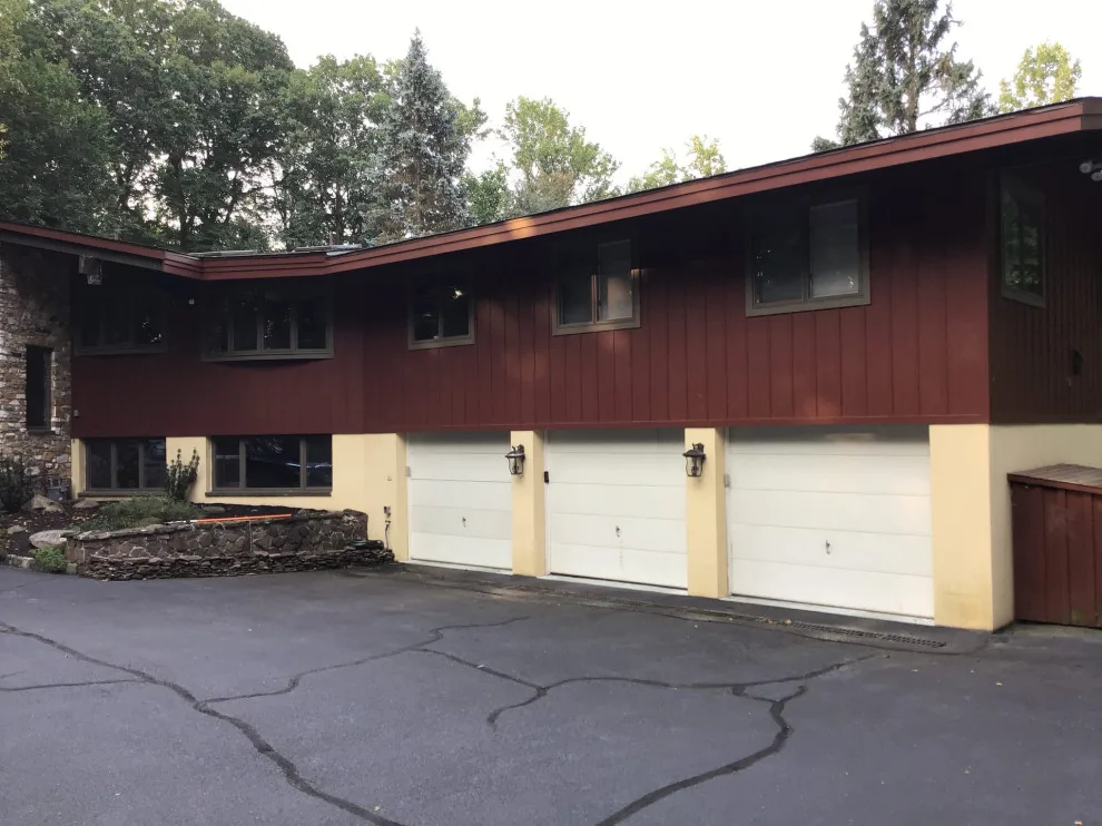 Golden Oak Plank Garage Doors by Precision Garage Door Service - Photo 2
