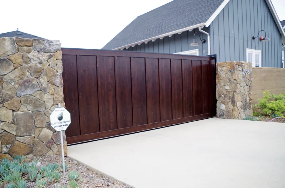 Solar-Operated Driveway Gate by Tungsten Royce Custom Wood Products - Photo 2