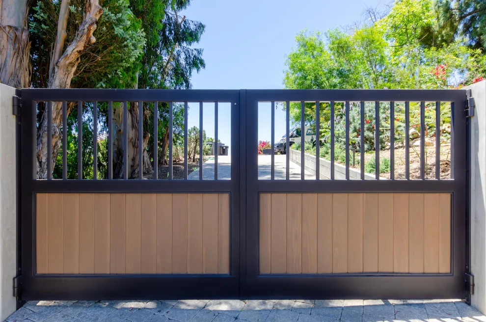 Gates of Steel and Redwood in Malibu by Pacific Garage Doors & Gates - Photo 2