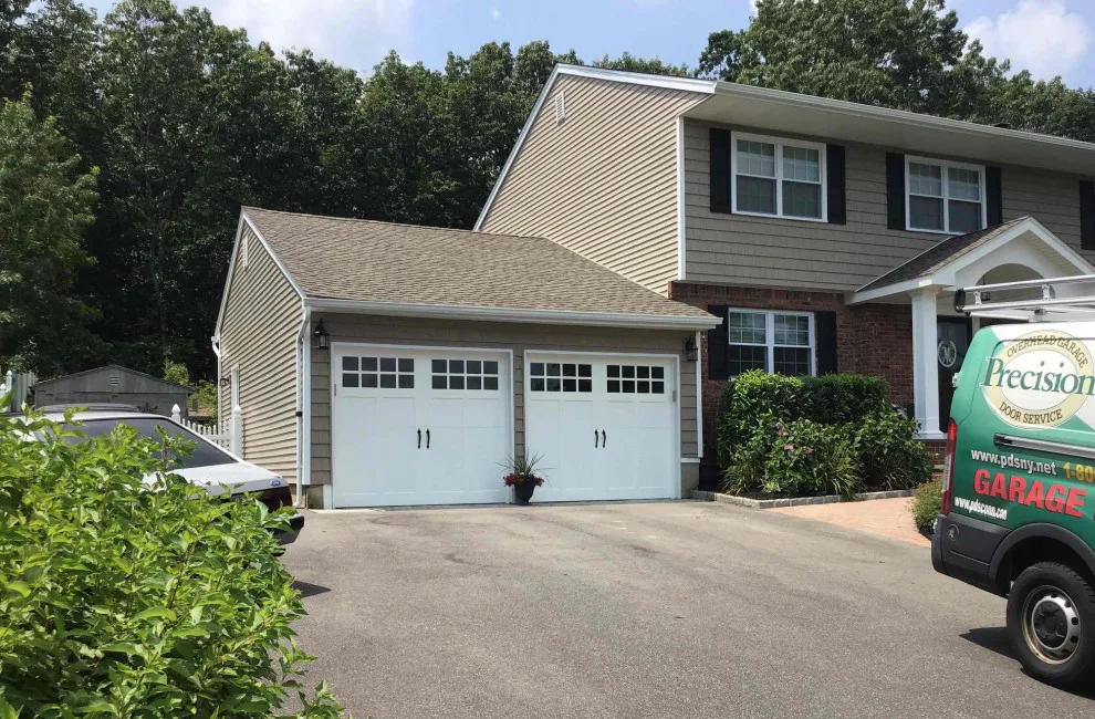 Classic White Carriage House Garage Door by Precision Garage Door Service - Photo 4