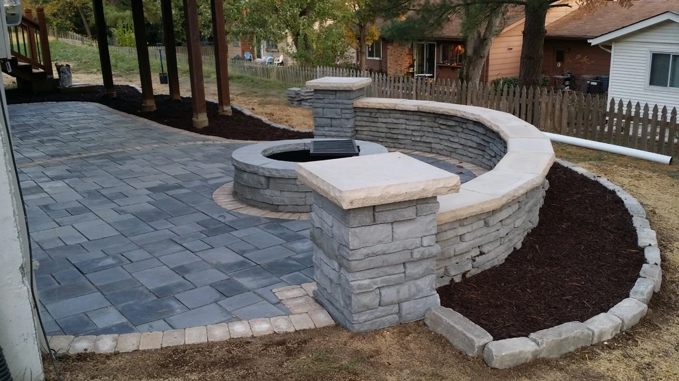 Patio with Fire Pit by McCabe's Lawn Care - Photo 2