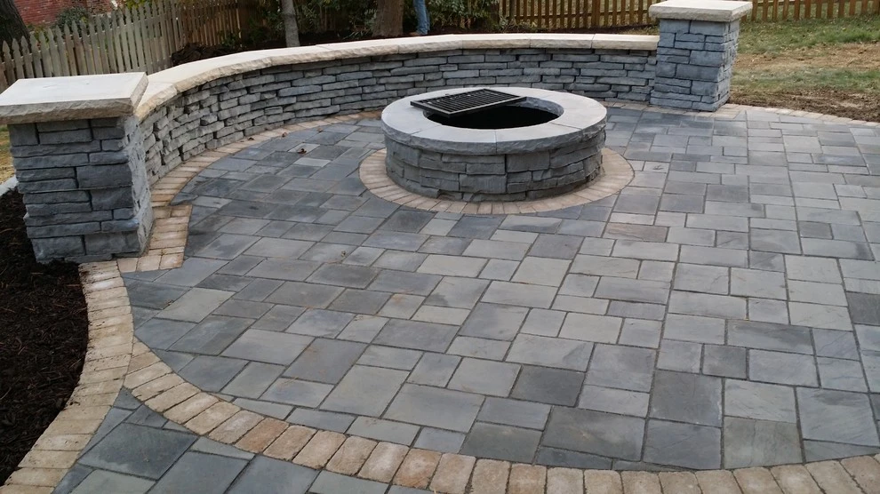 Patio with Fire Pit by McCabe's Lawn Care - Photo 3