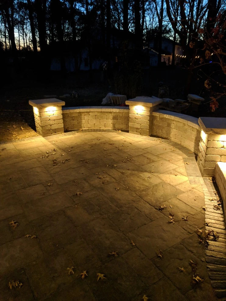 Valparaiso Backyard Patio with Landscape Lighting by NWI Patio Pros - Photo 9
