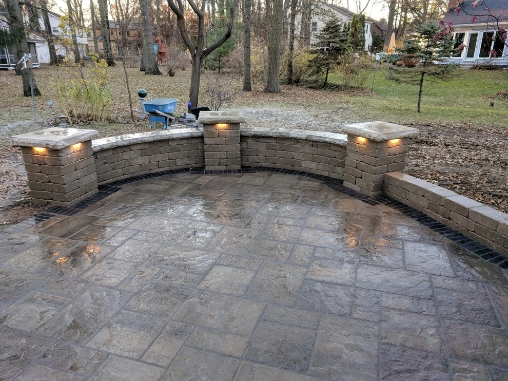 Valparaiso Backyard Patio with Landscape Lighting by NWI Patio Pros - Photo 5