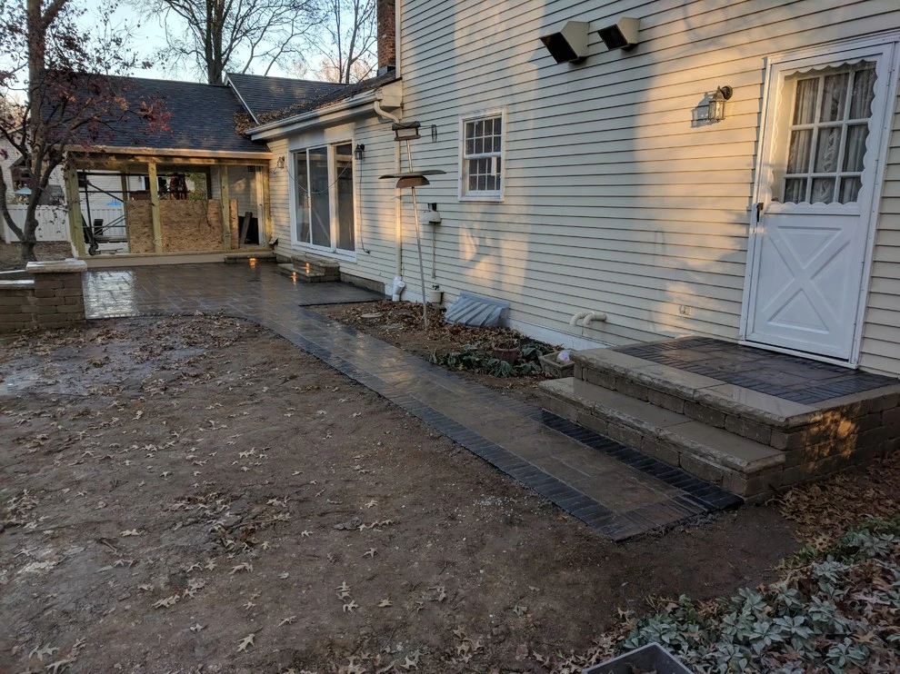 Valparaiso Backyard Patio with Landscape Lighting by NWI Patio Pros - Photo 2