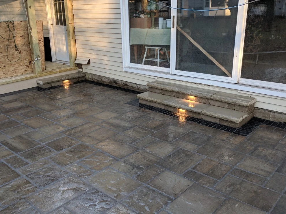 Valparaiso Backyard Patio with Landscape Lighting by NWI Patio Pros - Photo 8