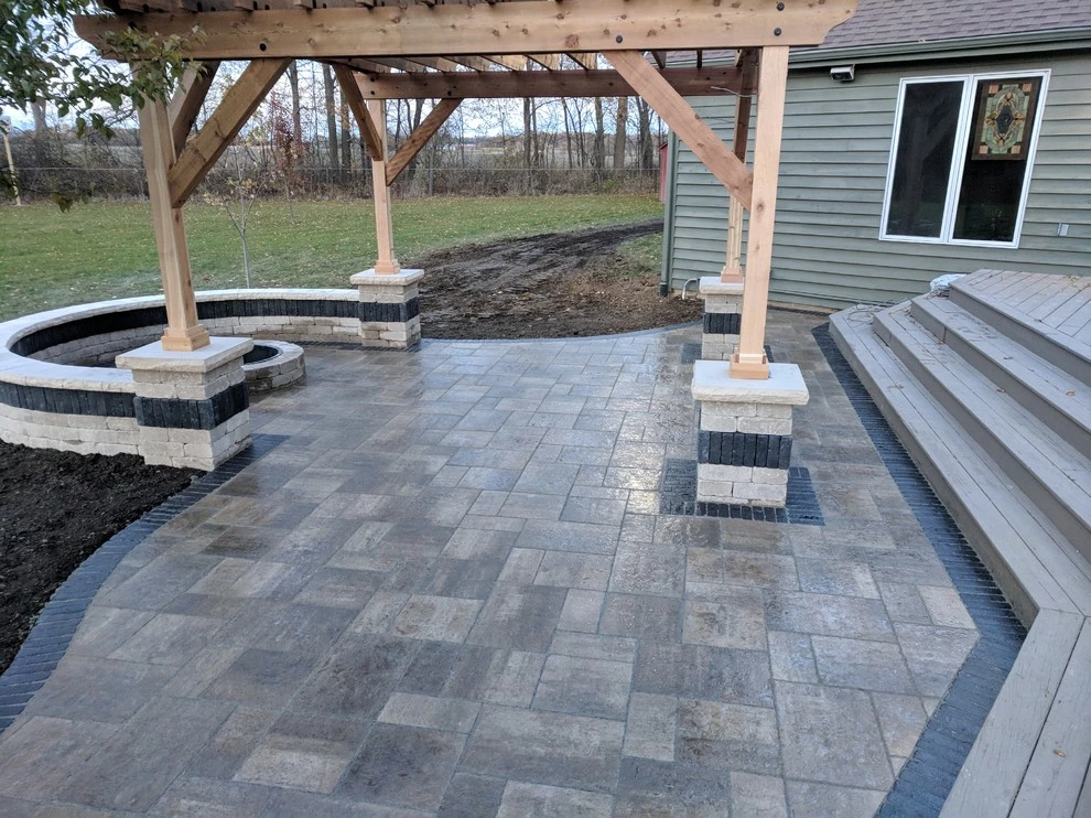 Valparaiso Pergola, Patio, and Fire Pit by NWI Patio Pros - Photo 2