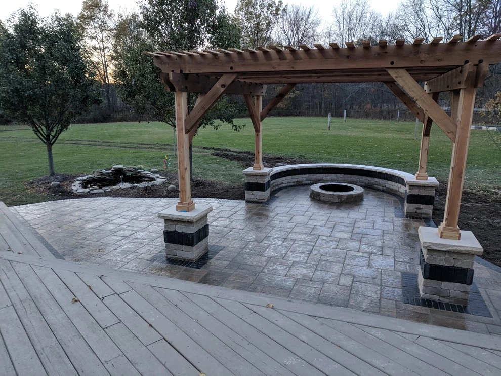 Valparaiso Pergola, Patio, and Fire Pit by NWI Patio Pros - Photo 4