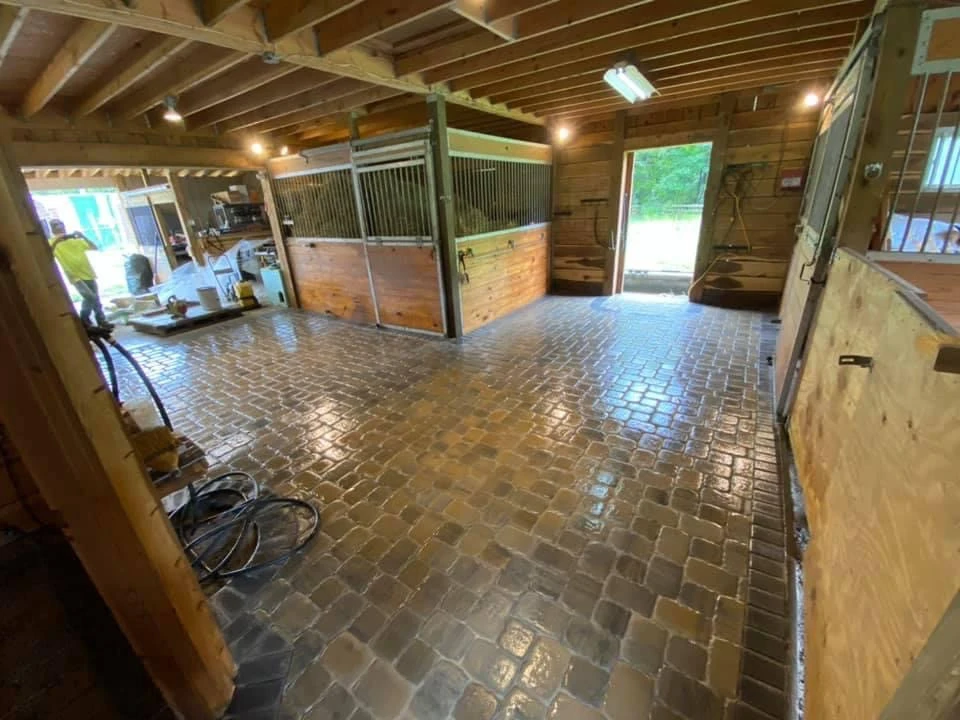 Horse Stable - Concrete Paver Floor by Oasis Outdoor Living LLC - Photo 6