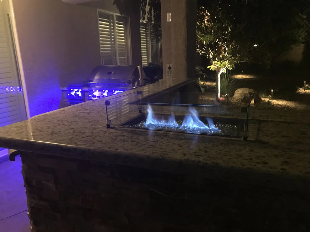 Custom Fire Places & BBQ by Pierros Landscape And Maintenance - Photo 9