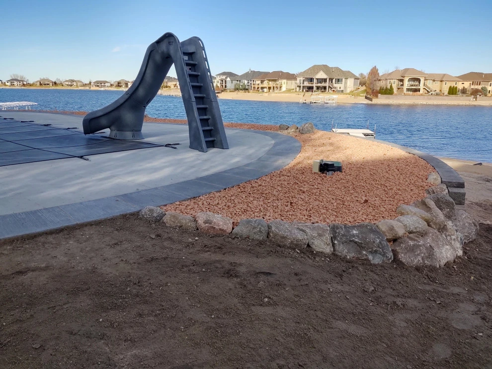 Lakehouse pool project by Radik Landscape Construction INC - Photo 3