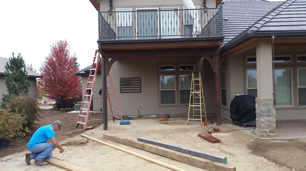 Outdoor kitchen, patio and trellis by Think Green, Inc. - Photo 5