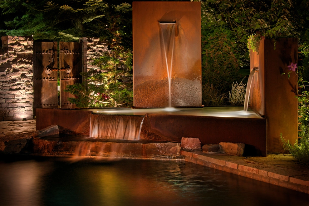 Corten and Stone Water Feature by Daryl Toby - AguaFina Gardens International - Photo 4