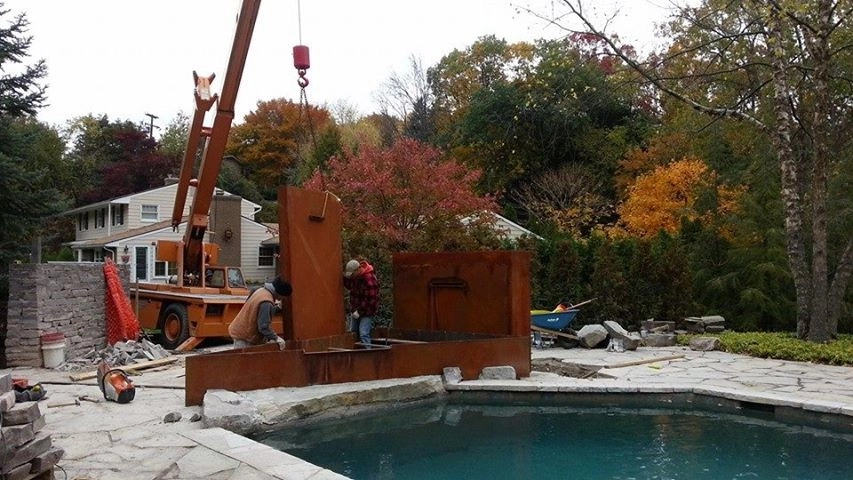 Corten and Stone Water Feature by Daryl Toby - AguaFina Gardens International - Photo 2