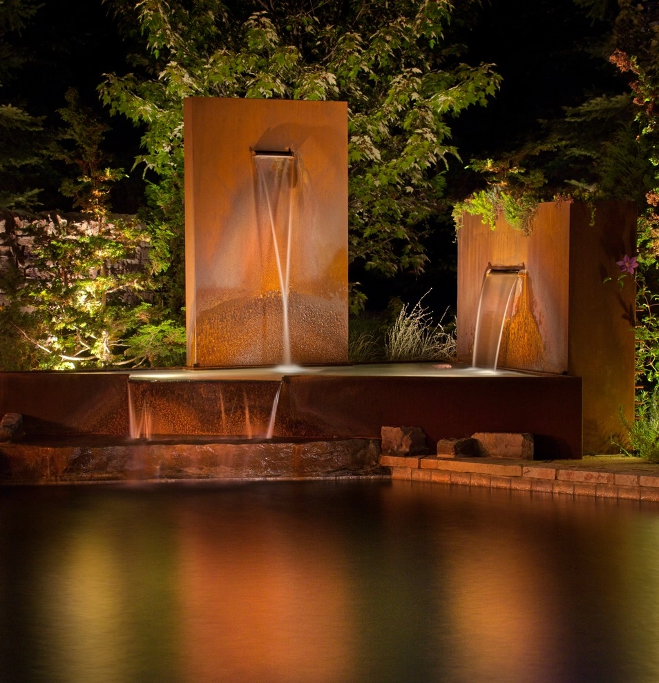 Corten and Stone Water Feature by Daryl Toby - AguaFina Gardens International - Photo 10