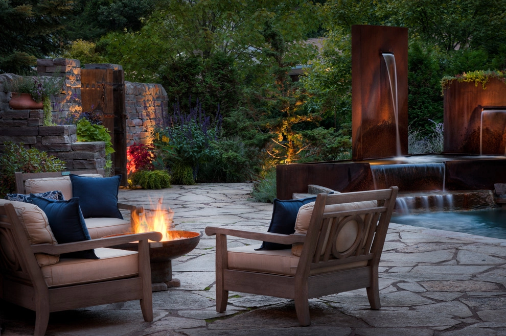 Corten and Stone Water Feature by Daryl Toby - AguaFina Gardens International - Photo 9