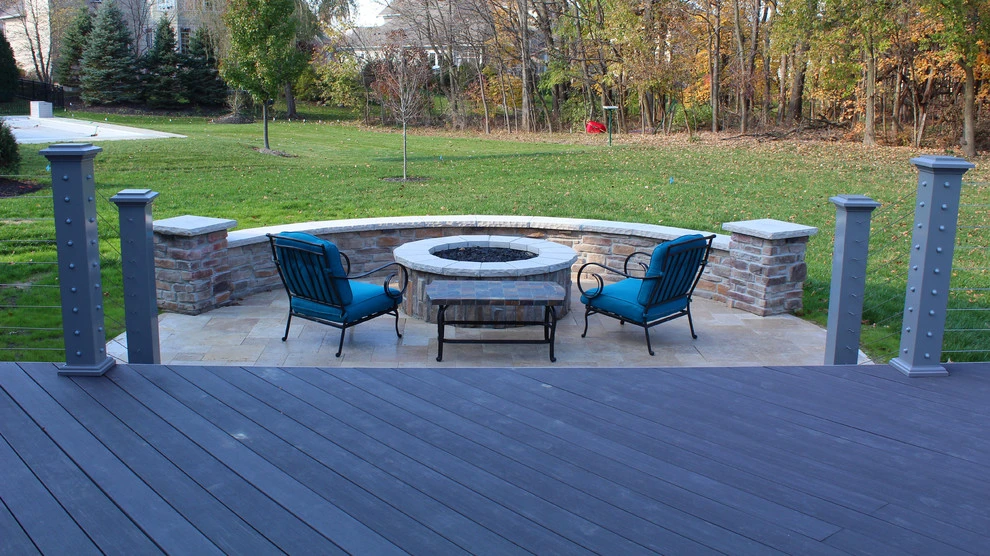 Timeless Travertine Patio and Composite Deck (Carmel, IN) by BPI Outdoor Living - Photo 2