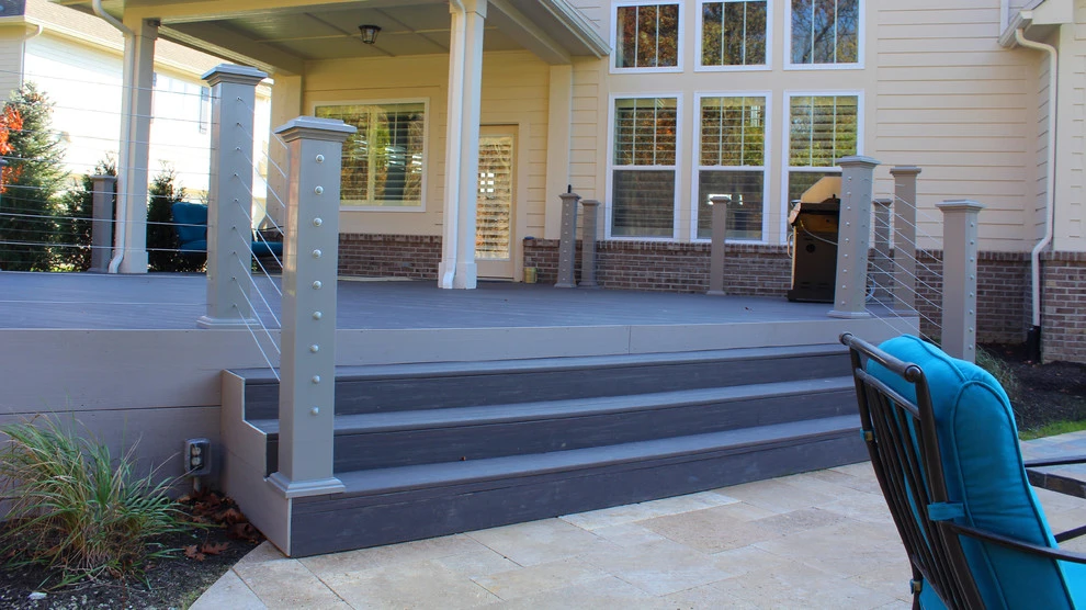 Timeless Travertine Patio and Composite Deck (Carmel, IN) by BPI Outdoor Living - Photo 4