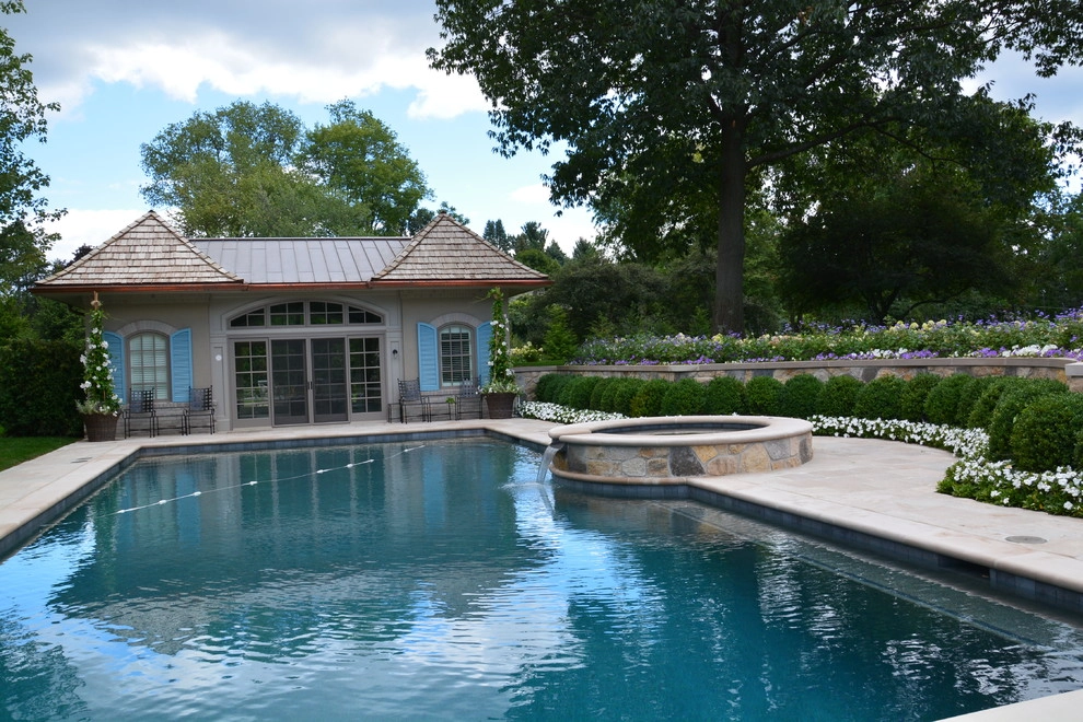 Pool and Poolhouse Landscape by Deborah Silver And Co Inc - Photo 5