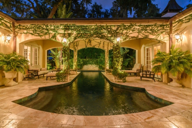 French Chateau Landscape and Pool by Design Scapes - Photo 2