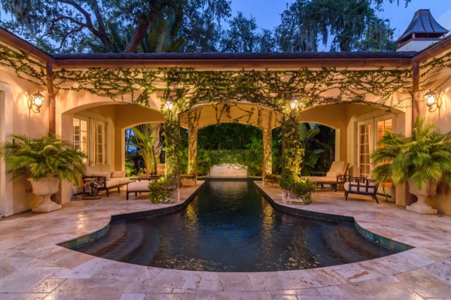 French Chateau Landscape and Pool by Design Scapes - Photo 19