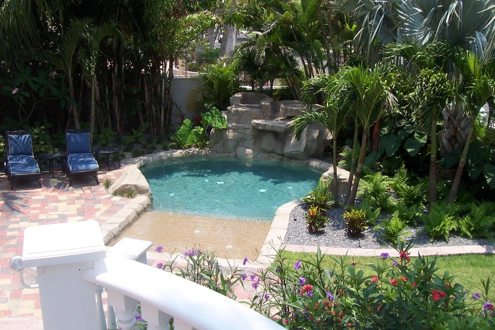 Lido Key Coastal style landscape with lagoon pool by Design Scapes - Photo 33