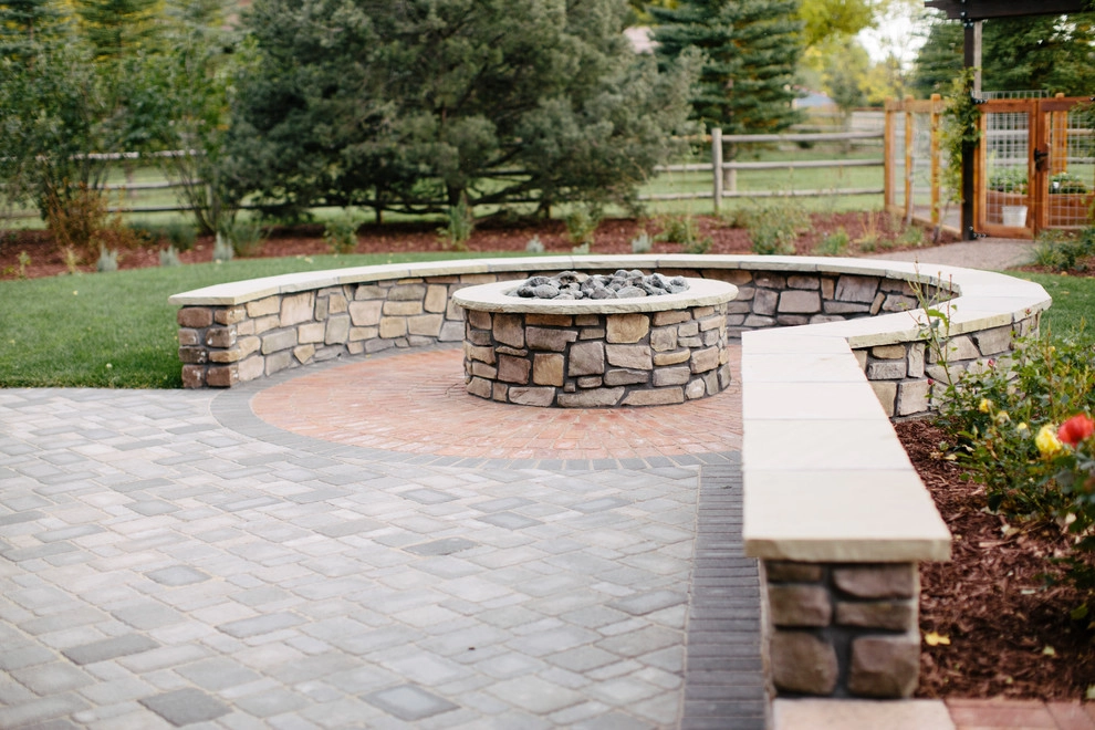Patio with Fire Pit and Arbor Pathways by Detailed Landscape - Photo 2