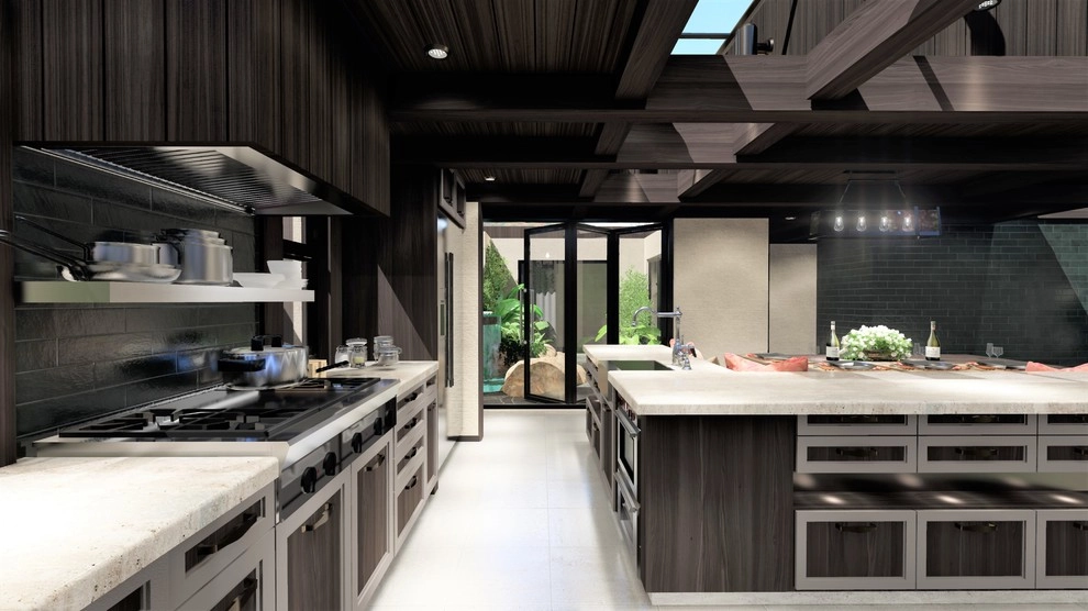 3D Interior Kitchen Design: Hillsborough, Newport Beach, CA, by 3D Solutions - Photo 3