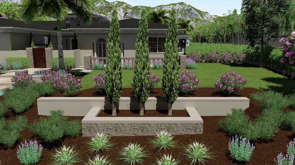 3D Frontyard Exterior Design - Yorba Linda, CA by 3D Solutions - Photo 2