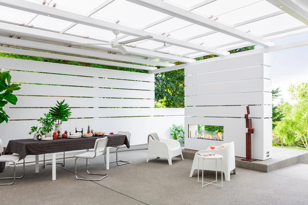 Steel & Glass Pavilion by Drake's 7 Dees Landscaping & Garden Center - Photo 2