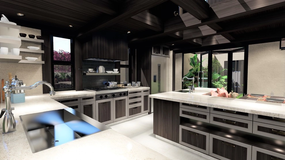 3D Interior Kitchen Design: Hillsborough, Newport Beach, CA, by 3D Solutions - Photo 5
