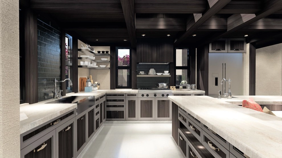 3D Interior Kitchen Design: Hillsborough, Newport Beach, CA, by 3D Solutions - Photo 11