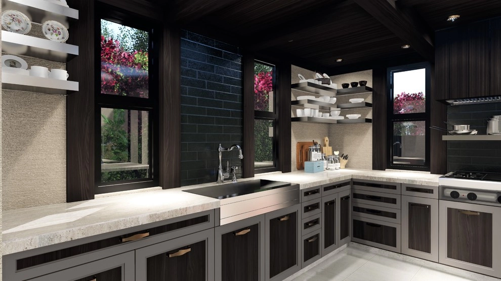 3D Interior Kitchen Design: Hillsborough, Newport Beach, CA, by 3D Solutions - Photo 6