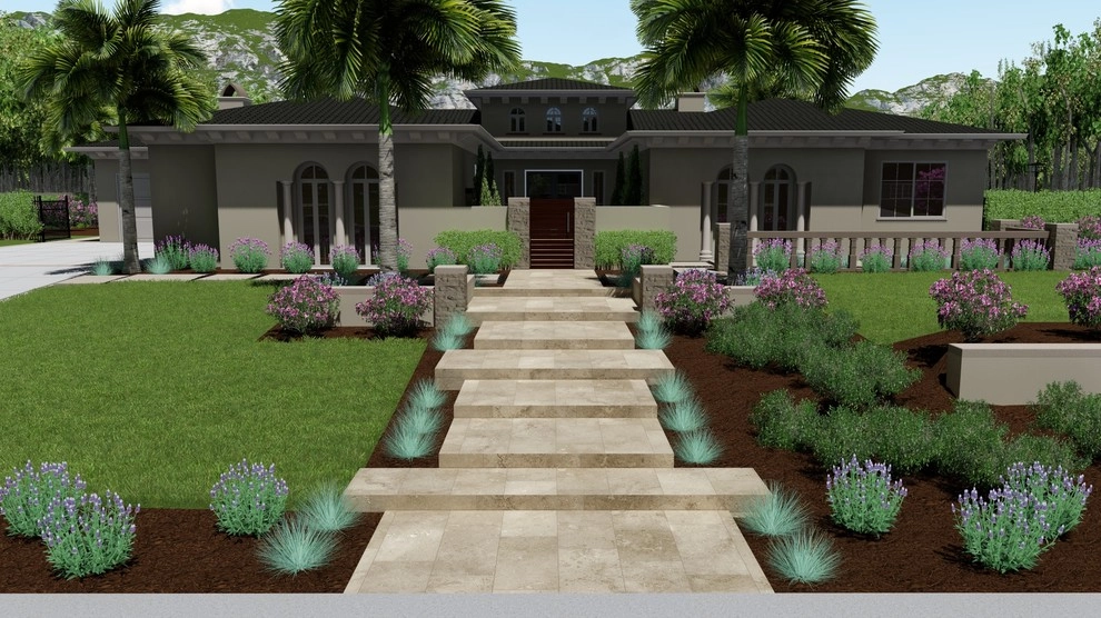 3D Frontyard Exterior Design - Yorba Linda, CA by 3D Solutions - Photo 4