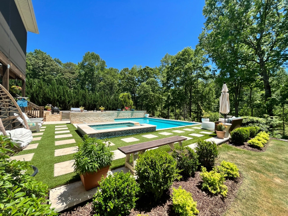 Roper Mountain Pool and Terraced Yard by Earth Design, Inc. - Photo 23
