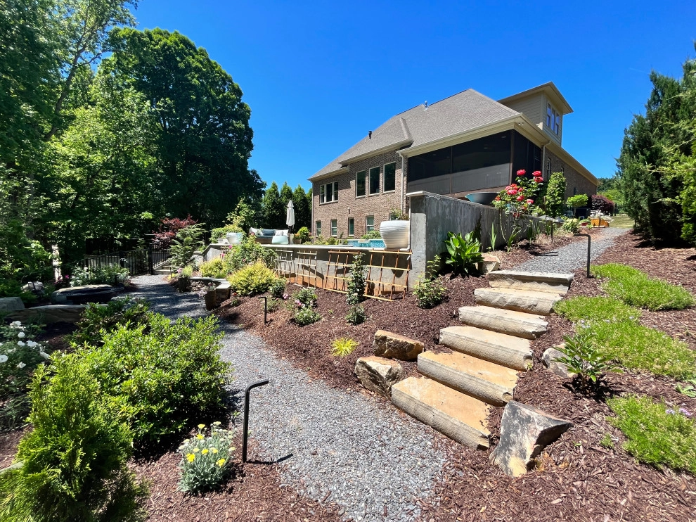 Roper Mountain Pool and Terraced Yard by Earth Design, Inc. - Photo 17