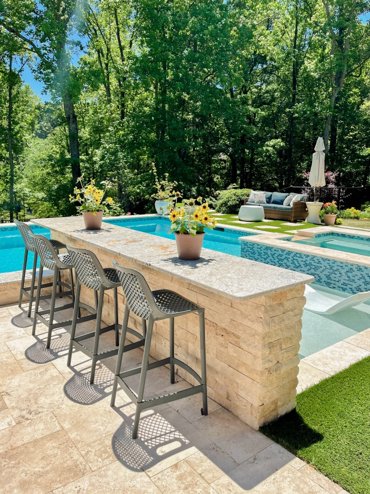 Roper Mountain Pool and Terraced Yard by Earth Design, Inc. - Photo 10