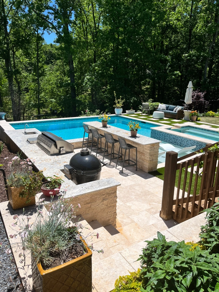 Roper Mountain Pool and Terraced Yard by Earth Design, Inc. - Photo 18