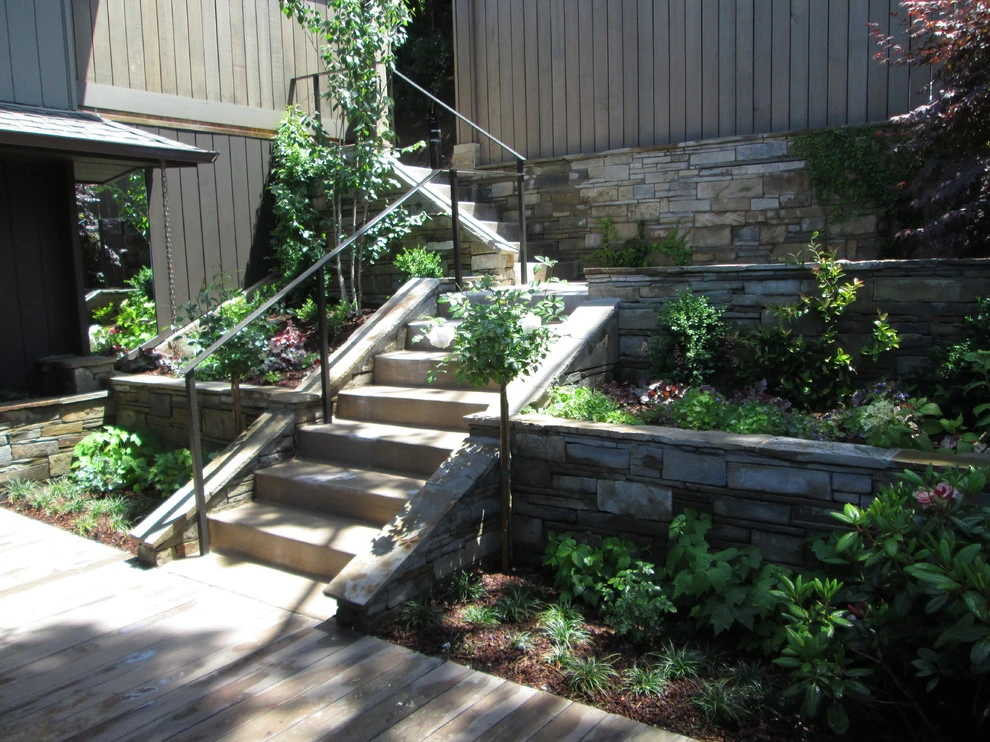 Terraced Entry Garden by Lazar Landscape Design And Construction - Photo 9