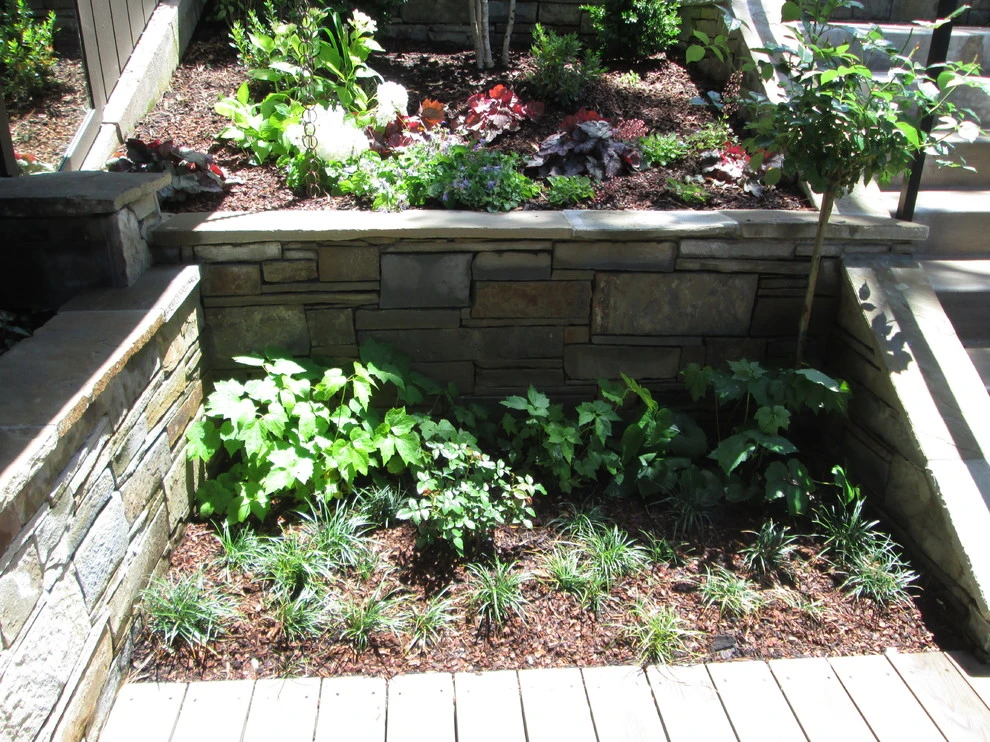 Terraced Entry Garden by Lazar Landscape Design And Construction - Photo 6