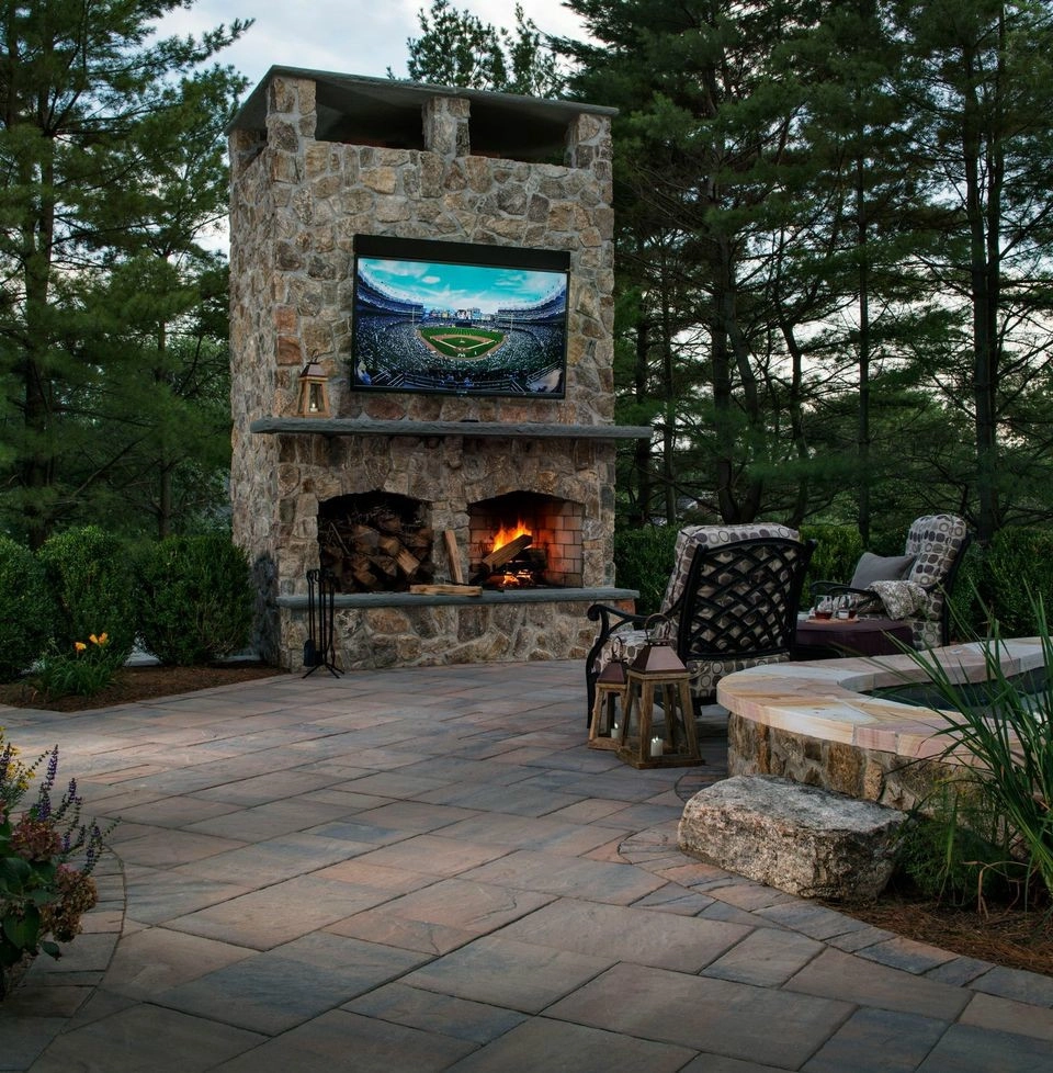 Mendham, New Jersey Backyard Retreat with Pizza Oven. by Earth, Turf & Blooms - Photo 6