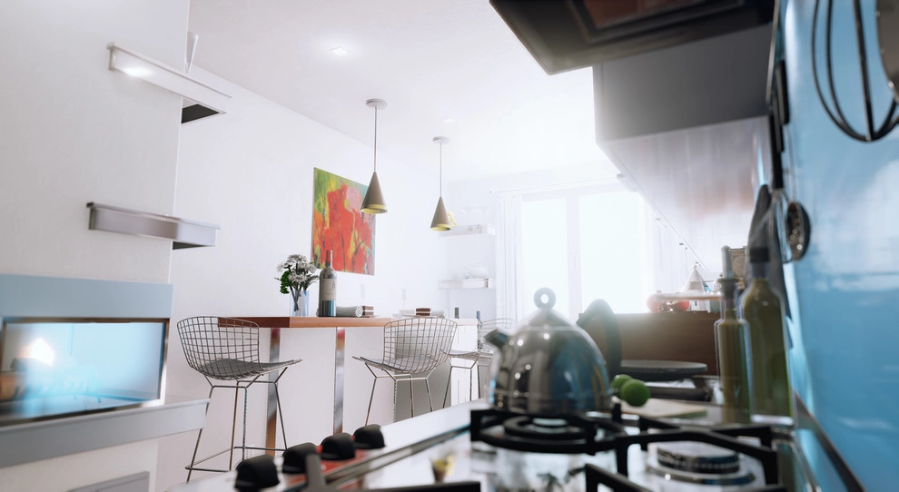 Modern Single Bedroom Apartment by Edge VR Studios - Photo 2